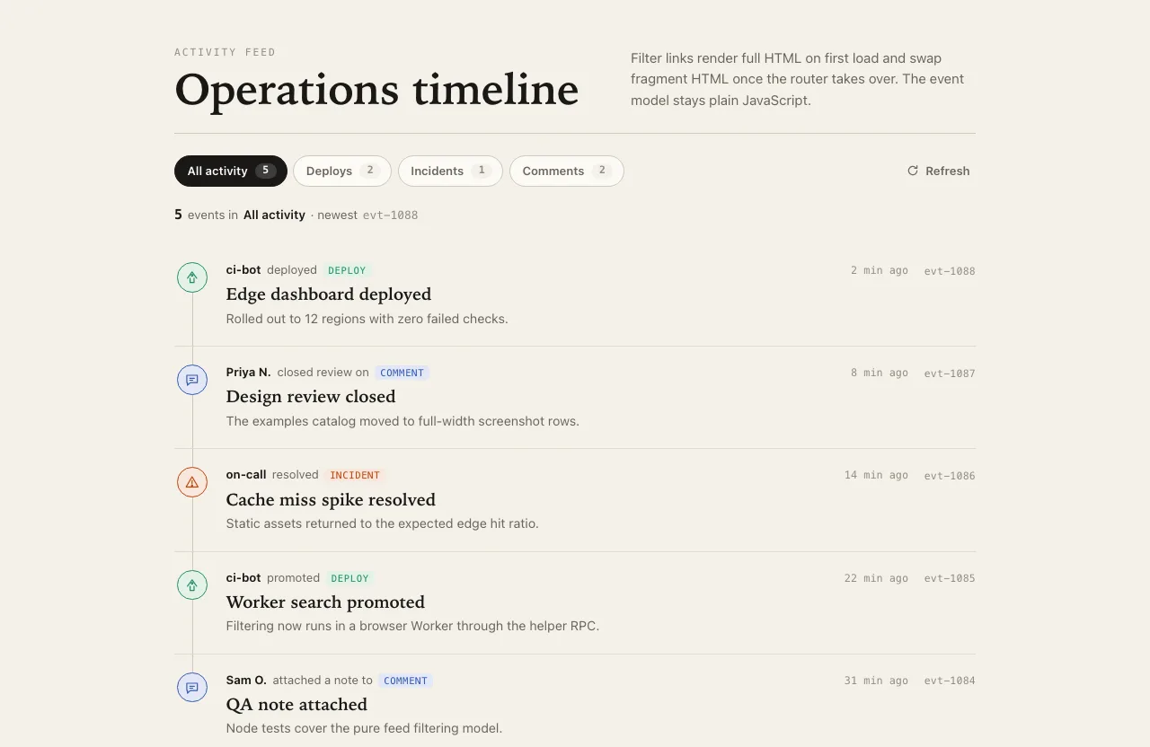 Activity Feed screenshot